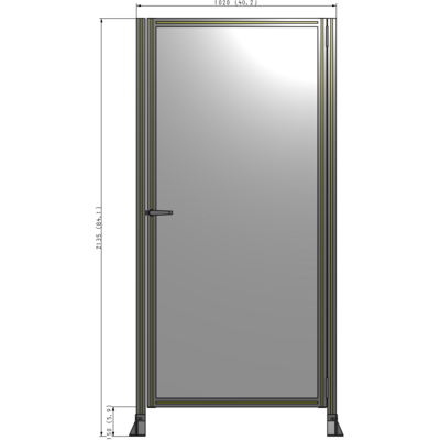 G6-2135-1020-0150-EYPTK GUARDING PANEL 2135MM TALL X 1020MM WIDE 1/4'' POLYCARBONATE