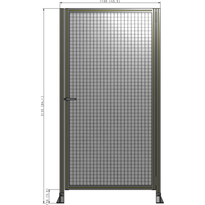 G6-2135-1100-0150-EYMTA GUARDING PANEL 2135MM TALL X 1100MM WIDE 1'' MESH