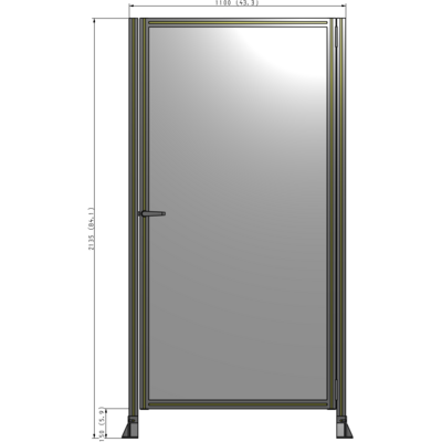 G6-2135-1100-0150-EYPTK GUARDING PANEL 2135MM TALL X 1100MM WIDE 1/4'' POLYCARBONATE