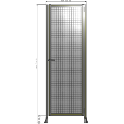 G6-2400-0820-0150-EYMTA GUARDING PANEL 2400MM TALL X 820MM WIDE 1'' MESH