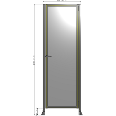 G6-2400-0820-0150-EYPTK GUARDING PANEL 2400MM TALL X 820MM WIDE 1/4'' POLYCARBONATE