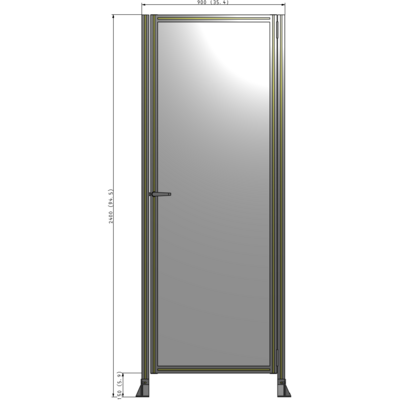 G6-2400-0900-0150-EYPTA GUARDING PANEL 2400MM TALL X 900MM WIDE 1/4'' POLYCARBONATE