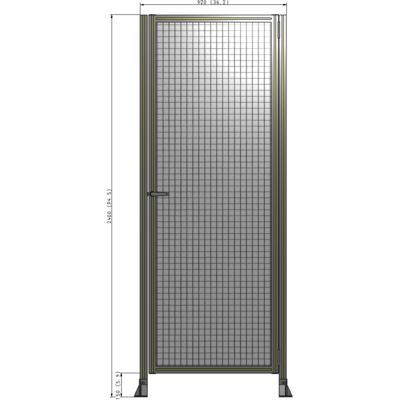 G6-2400-0920-0150-EYMTK GUARDING PANEL 2400MM TALL X 920MM WIDE 1'' MESH