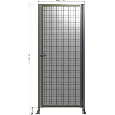 G6-2400-1020-0150-EYMTK GUARDING PANEL 2400MM TALL X 1020MM WIDE 1'' MESH