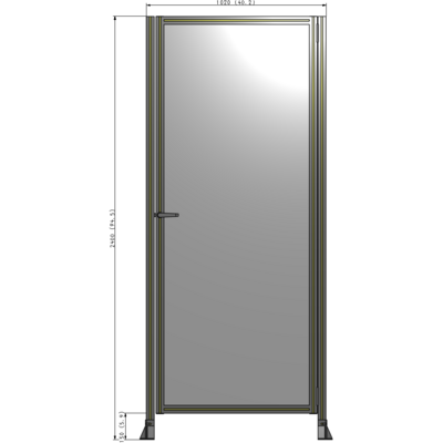 G6-2400-1020-0150-EYPTK GUARDING PANEL 2400MM TALL X 1020MM WIDE 1/4'' POLYCARBONATE