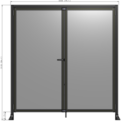 J1-2135-2000-0150-TYPTK GUARDING PANEL 2135MM TALL X 2000MM WIDE 1/4'' POLYCARBONATE