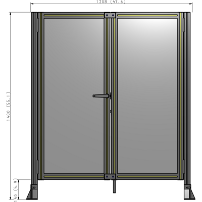 J4-1400-1200-0150-TYPTA GUARDING PANEL 1400MM TALL X 1200MM WIDE 1/4'' POLYCARBONATE