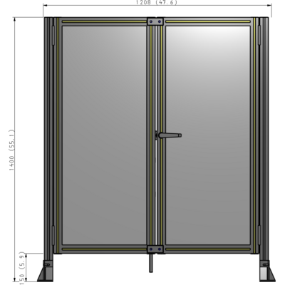 J4-1400-1200-0150-UYPTK GUARDING PANEL 1400MM TALL X 1200MM WIDE 1/4'' POLYCARBONATE