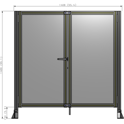 J4-1400-1400-0150-TYPTA GUARDING PANEL 1400MM TALL X 1400MM WIDE 1/4'' POLYCARBONATE