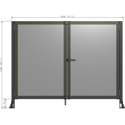 J4-1400-1800-0150-UYPTA GUARDING PANEL 1400MM TALL X 1800MM WIDE 1/4'' POLYCARBONATE