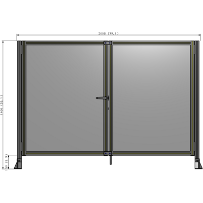 J4-1400-2000-0150-TYPTA GUARDING PANEL 1400MM TALL X 2000MM WIDE 1/4'' POLYCARBONATE