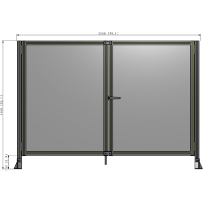 J4-1400-2000-0150-UYPTK GUARDING PANEL 1400MM TALL X 2000MM WIDE 1/4'' POLYCARBONATE
