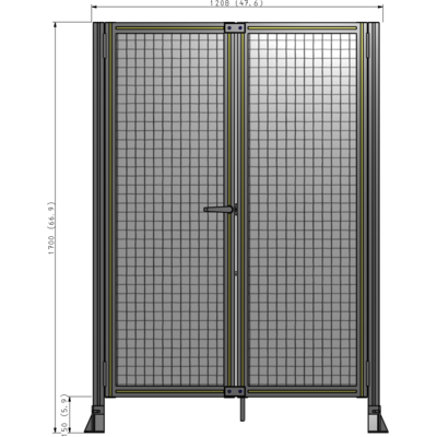 J4-1700-1200-0150-TYMTA GUARDING PANEL 1700MM TALL X 1200MM WIDE 1" MESH