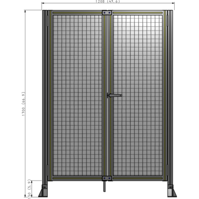 J4-1700-1200-0150-UYMTK GUARDING PANEL 1700MM TALL X 1200MM WIDE 1" MESH