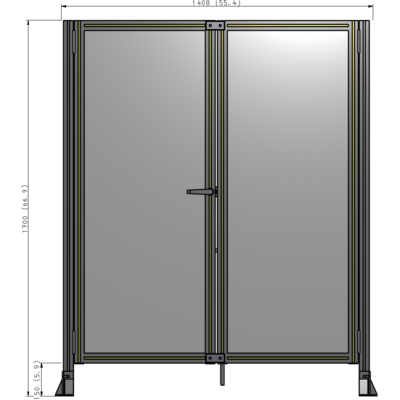 J4-1700-1400-0150-TYPTK GUARDING PANEL 1700MM TALL X 1400MM WIDE 1/4'' POLYCARBONATE