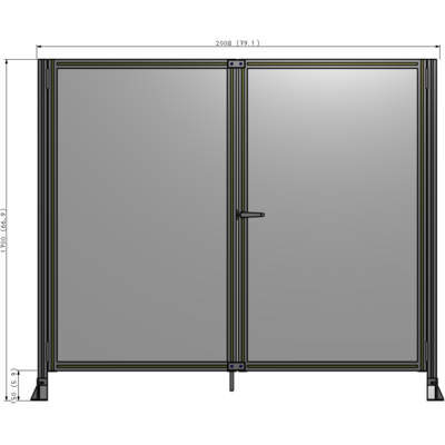 J4-1700-2000-0150-UYPTK GUARDING PANEL 1700MM TALL X 2000MM WIDE 1/4'' POLYCARBONATE