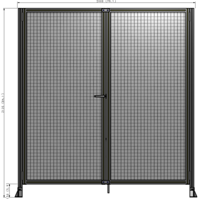 J4-2135-2000-0150-TYMTA GUARDING PANEL 2135MM TALL X 2000MM WIDE 1" MESH