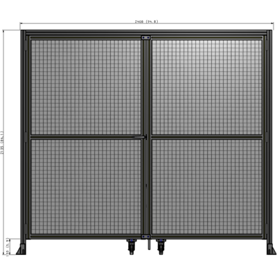 J5-2135-2400-0150-TYMTA GUARDING PANEL 2135MM TALL X 2400MM WIDE 1" MESH