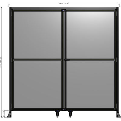 J5-2400-2400-0150-UYPTK GUARDING PANEL 2400MM TALL X 2400MM WIDE 1/4'' POLYCARBONATE