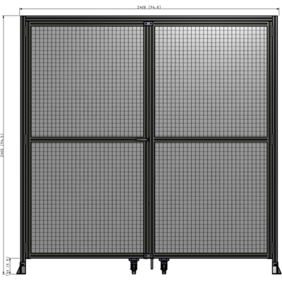 J7-2400-2400-0150-TYMTK GUARDING PANEL 2400MM TALL X 2400MM WIDE 1" MESH