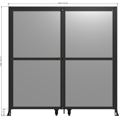 J7-2400-2400-0150-TYPTK GUARDING PANEL 2400MM TALL X 2400MM WIDE 1/4'' POLYCARBONATE