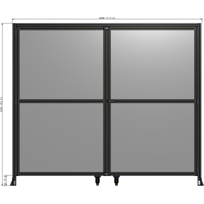 J7-2400-2800-0150-UYPTK GUARDING PANEL 2400MM TALL X 2800MM WIDE 1/4'' POLYCARBONATE