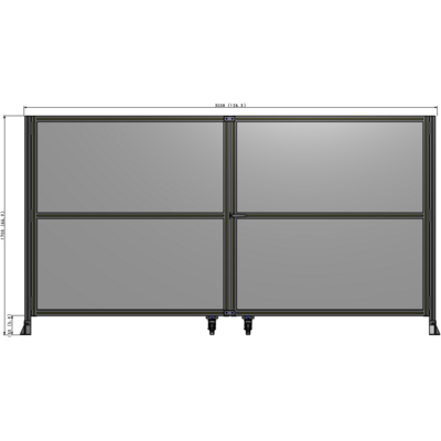J8-1700-3200-0150-UYPTA GUARDING PANEL 1700MM TALL X 3200MM WIDE 1/4'' POLYCARBONATE