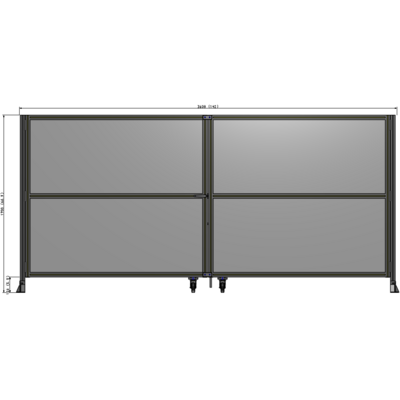 J8-1700-3600-0150-TYPTK GUARDING PANEL 1700MM TALL X 3600MM WIDE 1/4'' POLYCARBONATE