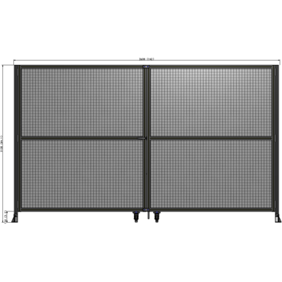 J8-2135-3600-0150-TYMTA GUARDING PANEL 2135MM TALL X 3600MM WIDE 1" MESH