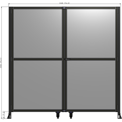 J8-2400-2400-0150-UYPTA GUARDING PANEL 2400MM TALL X 2400MM WIDE 1/4'' POLYCARBONATE