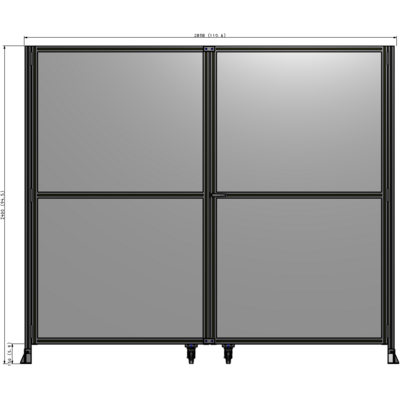J8-2400-2800-0150-UYPTK GUARDING PANEL 2400MM TALL X 2800MM WIDE 1/4'' POLYCARBONATE