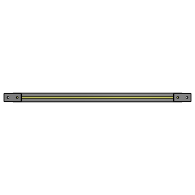 L1-0828-YTA 828MM LONG HALF STRAP, MOUNTS HORIZONTAL ON 1800MM WIDE DOUBLE WALL SECTIONS
