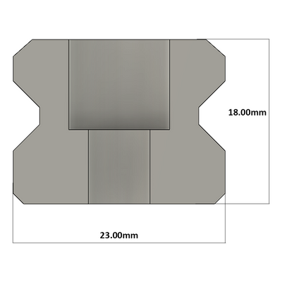 LSD30RLX280-S20-N-D AIRTAC LOW PROFILE RAIL<br>LSD 30MM SERIES, NORMAL ACCURACY, 20MM END TO FIRST HOLE, CUT TO LENGTH OF 280MM