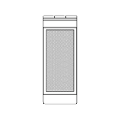 REER RETRO-REFLECTOR FOR TRANSCEIVER (TRX) PHOTOCELLS, 30 X 59 MM, FASTENING BRACKET(C3F8)