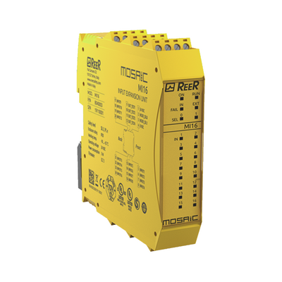 REER DIGITAL INPUTS EXPANSION UNIT, 16 INPUTS, SCREW TERMINAL BLOCKS, HEIGHT 36MM(MI16)